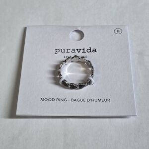 Pura Vida Silver Heart Mood Ring